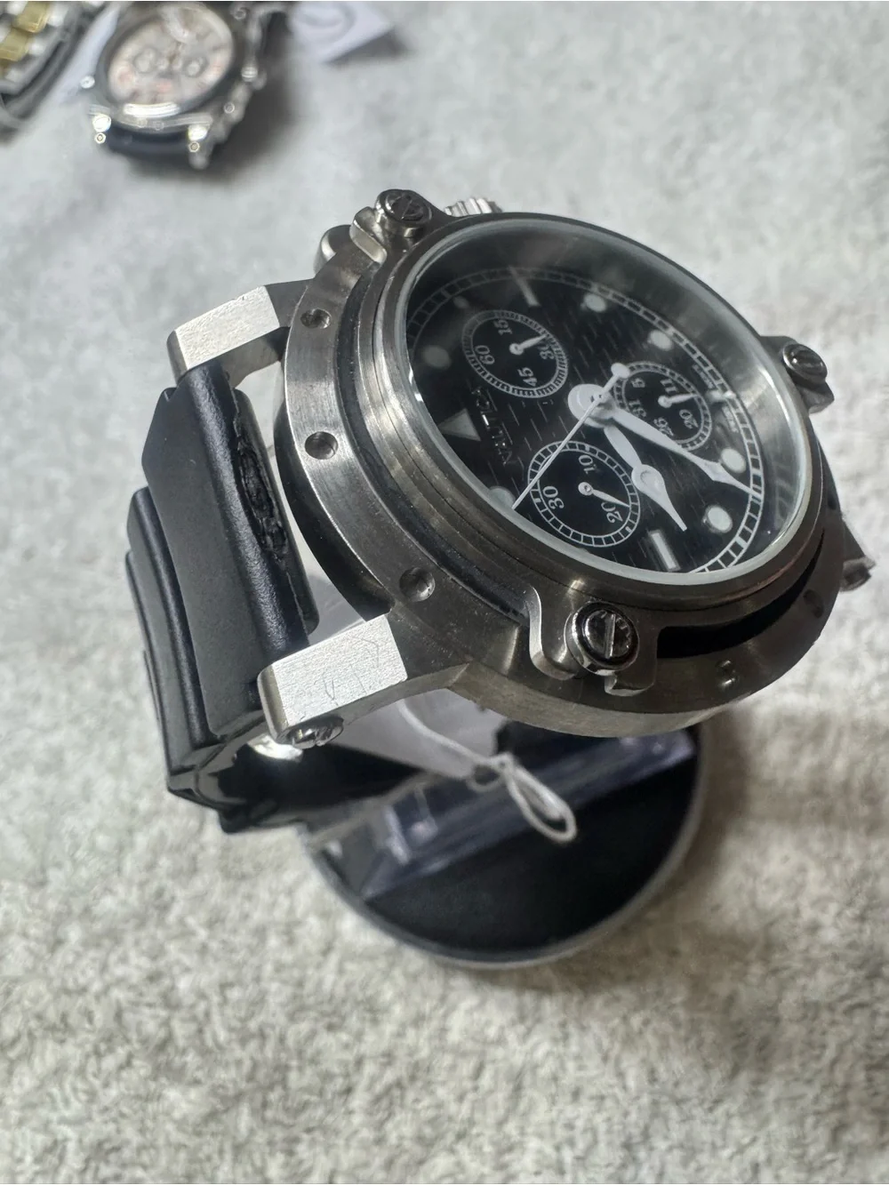 Nautica Men's Black Dial Stainless Steel Chronograph Watch